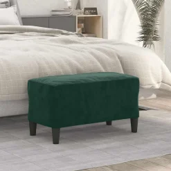 vidaXL bænk 70x35x41 cm fløjl mørkegrøn