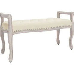 vidaXL bænk 110x45x60 cm hør