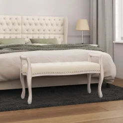 vidaXL bænk 110x45x60 cm hør