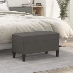vidaXL bænk 70x35x41 cm kunstlæder grå