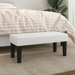 vidaXL bænk 70x30x30 cm kunstlæder hvid