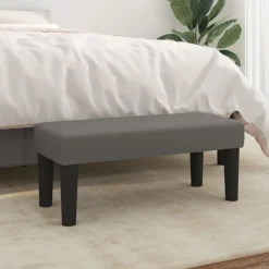 vidaXL bænk 70x30x30 cm kunstlæder grå