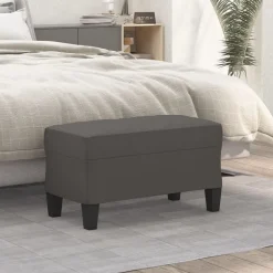 vidaXL bænk 70x35x41 cm kunstlæder grå