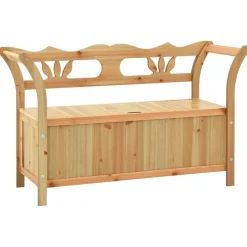 vidaXL bænk 107x45x75,5 cm massivt fyrretræ