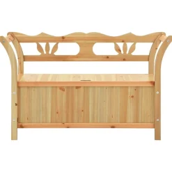 vidaXL bænk 107x45x75,5 cm massivt fyrretræ