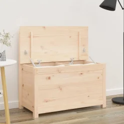 vidaXL bænk 80x41x77 cm massivt fyrretræ