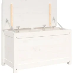 vidaXL bænk 80x41x77 cm massivt fyrretræ hvid