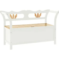 vidaXL bænk 107x45x75,5 cm massivt fyrretræ hvid