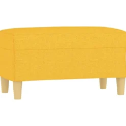 vidaXL bænk 70x35x41 cm stof gul