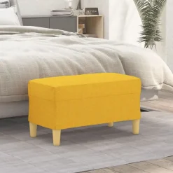vidaXL bænk 70x35x41 cm stof gul