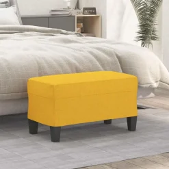vidaXL bænk 70x35x41 cm stof gul
