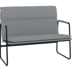 vidaXL bænk 100x64x80 cm stof lysegrå