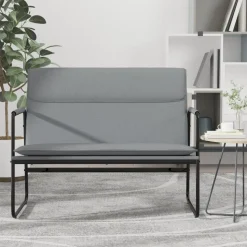 vidaXL bænk 100x64x80 cm stof lysegrå