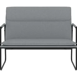 vidaXL bænk 100x64x80 cm stof lysegrå