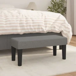 vidaXL bænk 70x30x30 cm stof mørkegrå