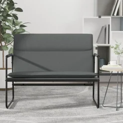 vidaXL bænk 100x64x80 cm stof mørkegrå