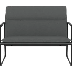 vidaXL bænk 100x64x80 cm stof mørkegrå