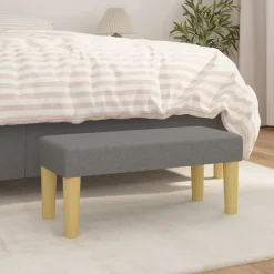 vidaXL bænk 70x30x30 cm stof mørkegrå