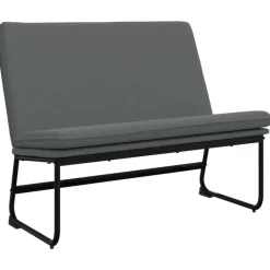 vidaXL bænk 100x75x76 cm stof mørkegrå