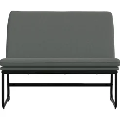 vidaXL bænk 100x75x76 cm stof mørkegrå
