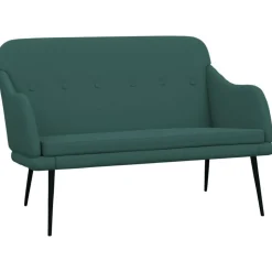 vidaXL bænk 110x76x80 cm stof mørkegrøn