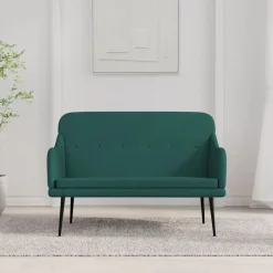 vidaXL bænk 110x76x80 cm stof mørkegrøn