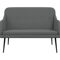 vidaXL bænk 110x76x80 cm stof mørkegrå