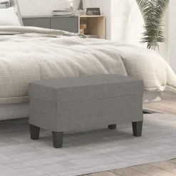 vidaXL bænk 70x35x41 cm stof mørkegrå