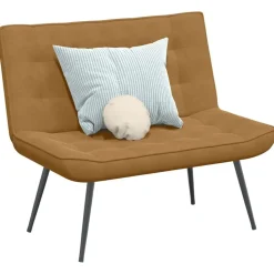 vidaXL bænk 110x74x84 cm velour brun