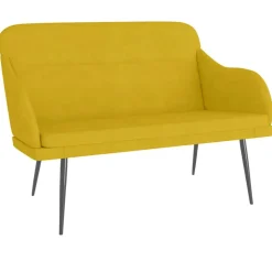 vidaXL bænk 110x76x80 cm velour gul