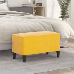 vidaXL bænk 70x35x41 cm velour gul