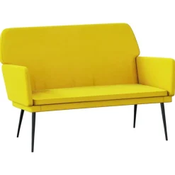 vidaXL bænk 108x79x79 cm velour gul