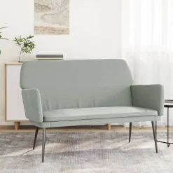 vidaXL bænk 108x79x79 cm velour lysegrå