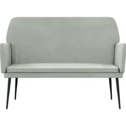 vidaXL bænk 108x79x79 cm velour lysegrå