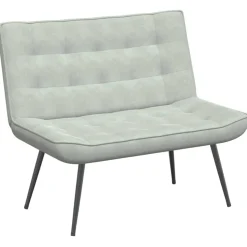 vidaXL bænk 110x74x84 cm velour lysegrå