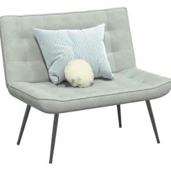 vidaXL bænk 110x74x84 cm velour lysegrå