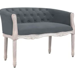 vidaXL bænk 98x56x69 cm velour mørkegrå