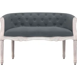 vidaXL bænk 98x56x69 cm velour mørkegrå
