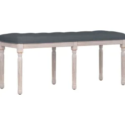 vidaXL bænk 110x40x49 cm velour mørkegrå