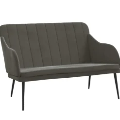vidaXL bænk 110x76x80 cm velour mørkegrå