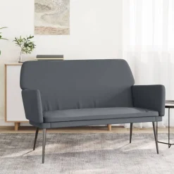 vidaXL bænk 108x79x79 cm velour mørkegrå