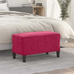 vidaXL bænk 70x35x41 cm velour vinrød