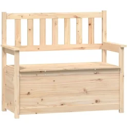 vidaXL bænk 112,5x51x,5x96,5 cm massivt fyrretræ