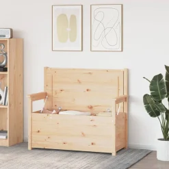 vidaXL bænk 112,5x51x,5x96,5 cm massivt fyrretræ