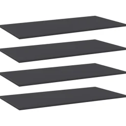 vidaXL boghylder 4 stk. 100x50x1,5 cm konstrueret træ grå