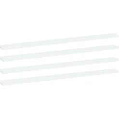 vidaXL boghylder 4 stk. 100x10x1,5 cm konstrueret træ hvid