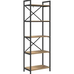 vidaXL Bogreol Artisan Egetræ 56 x 34 x 171 cm Konstrueret træ