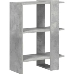 vidaXL Bogreol Beton Grå 52 x 25 x 71,5 cm Konstrueret træ