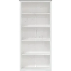 vidaXL bogreol BODO 5 hylder 82x40x173 cm massivt fyrretræ hvid