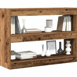 vidaXL Bogreol Gammelt træ 100 x 30 x 72 cm Konstrueret træ